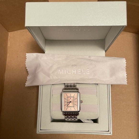 MICHELE Women's Deco I Diamond
Bracelet Watch, 20mm x 43mm - 0.11
ctw BRAND NEW - Picture 1 of 5